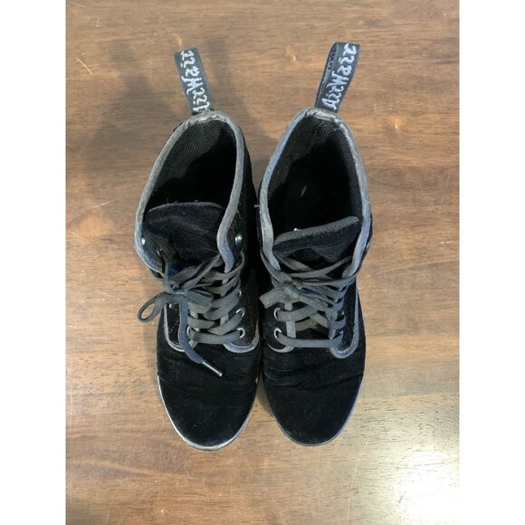 Dr Martens Black Velvet Shoes Women’s 6 thin sole - Picture 2 of 5
